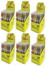 6 Box Sketch Pen 36 Each Glass Tube Ball Pen Black Ass. Color Total 216 Pieces