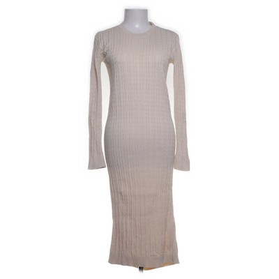 Basic Apparel, Maxikleid, Größe: S, Beige, Bio-Baumwolle, Zopfstrick, Damen #8eR