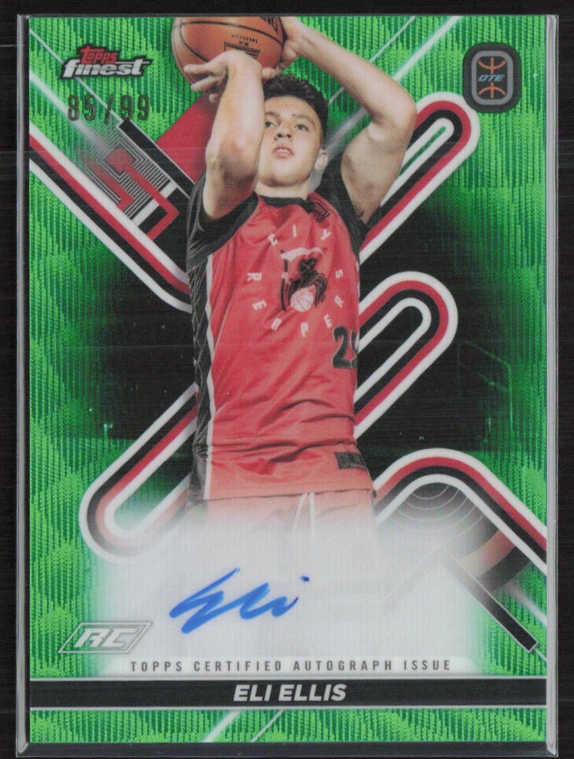2022-23 Topps Finest OTE - Finest Autographs Eli Ellis #FA-EE Green Wave  /99 