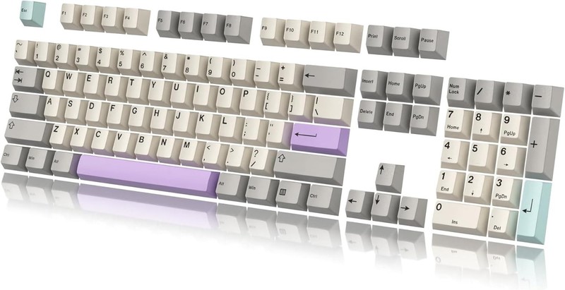 ⌨️ HK GAMING Custom PBT Keycap Set – 139 Keys -Muted Colour