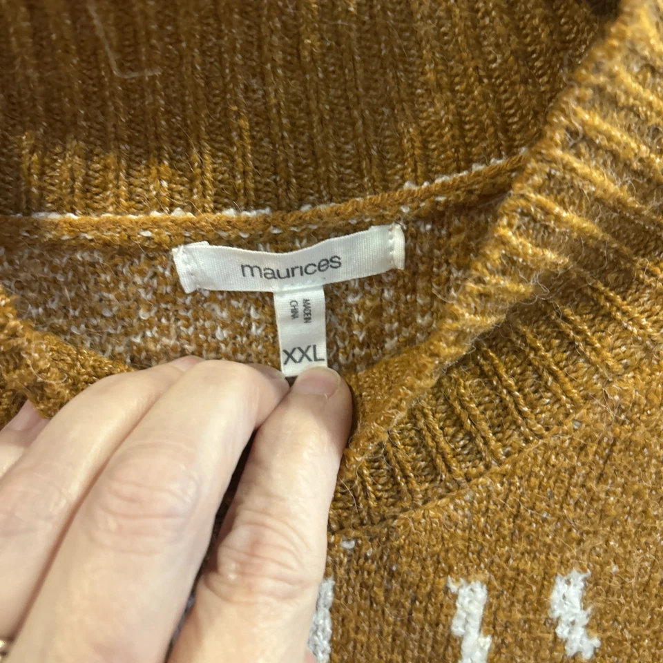 Suéter para mujer Maurices talla XXL colores otoño patrón de hojas Foto 2 de 4