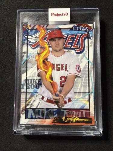 2021 Topps Project 70 Card 582  Mike Trout 1997 by King Saladeen Print Run 1753