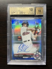 Brent Rooker 2017 Bowman Draft Blue Refractor Chrome 1st  Auto /50 BGS 10/10 RC