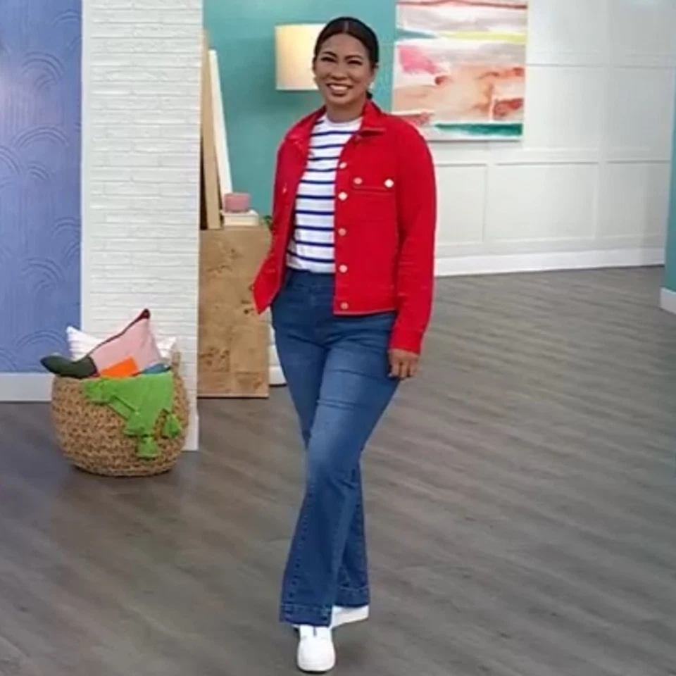 Nuevo pantalón vaquero elástico clásico DG2 by Diane Gilman Petite Jeans 24PW Foto 2 de 4