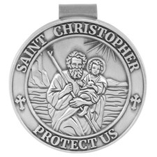 Christophorus-Medaille Sonnenblenden-Clip Zinklegierung Autozubeh&ouml;r