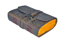 Vintage Journal 200 Antique Paper 7 X 5 inches Leather Bound Handmade Diary