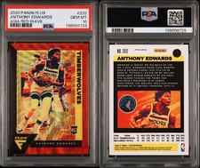 2020 Flux Asia Red Wave #202 Anthony Edwards RC PSA 10 