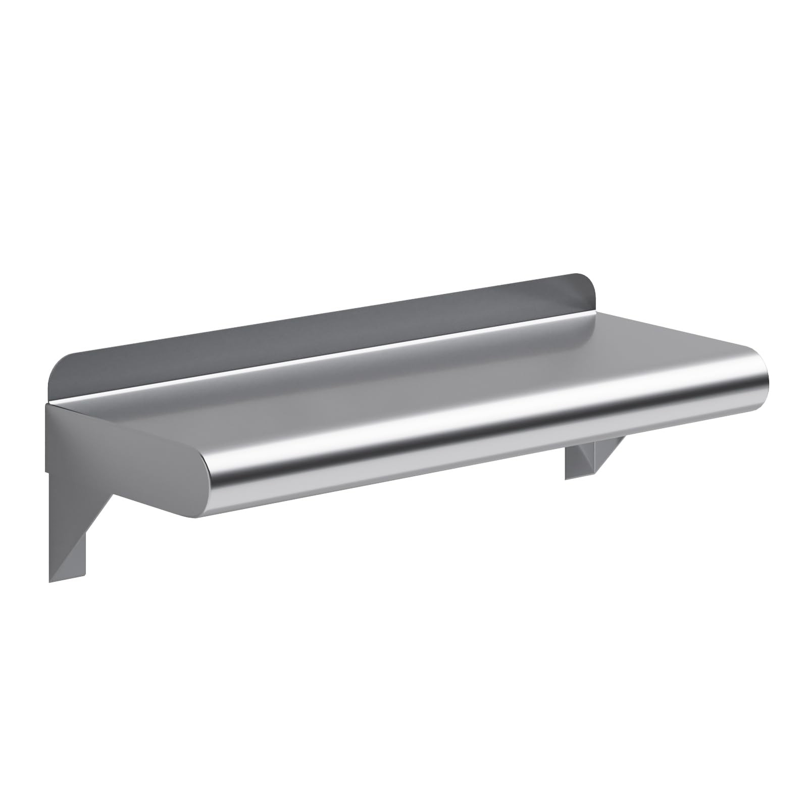 6" X 16" Stainless Steel Wall Shelf | Metal Shelving | Garage, Laundry, Stora...
