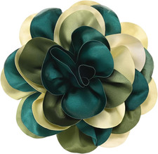 Extra Large Rose Flower Brooches, Lapel Pins Dainty Satin Fabric Big Camellia Ov