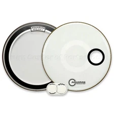 Aquarian Super Kick II Clear/Regulator White Bass Drumhead Pack 22"