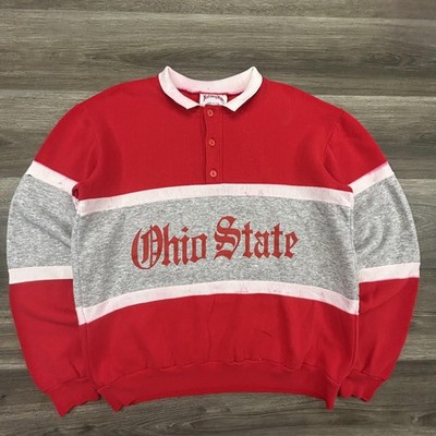 Vintage Ohio State Buckeyes Sweatshirt Mens XL Red Old English Nutmeg Mills 80s