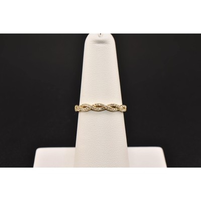 14K Yellow Gold Diamond Marquise Band