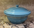 Fiestaware Turquoise Blue Covered Casserole Dish Bowl with Lid 9 3/8" Fiesta HLC