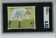 1933 Goudey Fred Schulte #112 Washington Senators SGC 4.5