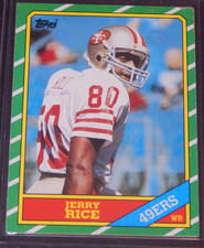Vintage Jerry Rice Rookie Card  TOPPS FOOTBALL Fair 1986 #161. rookie card picture