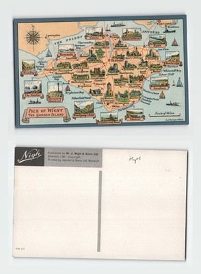 Postkarte - Bildkarte der Isle of Wight, der Garteninsel UNBESPIELT