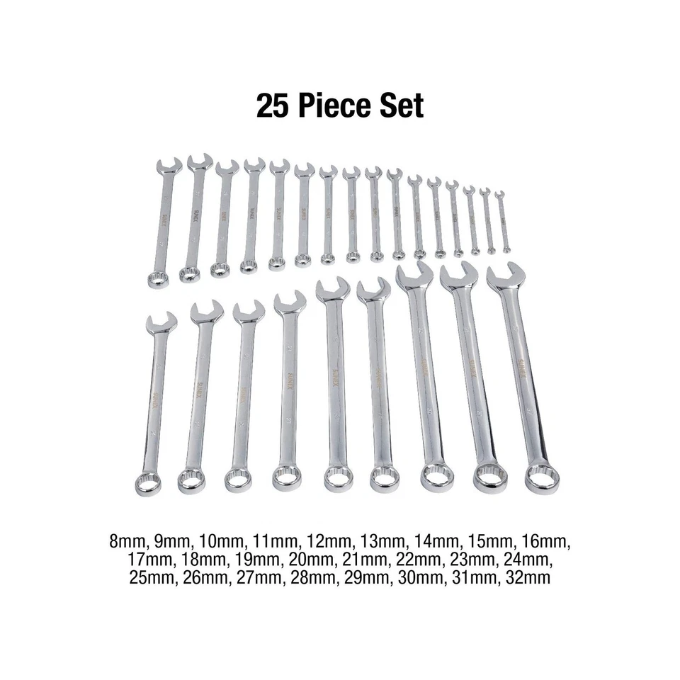 Sunex Tools 9917MPRA Metric V-Groove Combination Wrench Set, 8mm - 32mm, Full... - Image 2 of 4