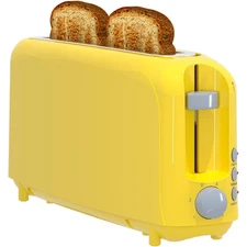 2-Slice Slim Toaster: 10" Slot, 6 Shades, 3 Functions, Tray, Auto Shut-Off.