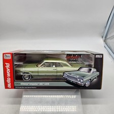 33z Auto World 118 1964 Green Chevrolet Impala Ss 409 Hardtop Meadow Green Car