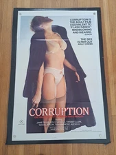 CORRUPTION Original 1983 Video/Theatrical Movie Poster 27x41 Tri-folded 