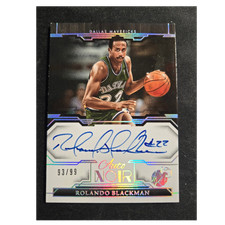 Panini Noir Auto Noir Color Rolando Blackman Auto #NC-RBM /99 Mavericks NBA