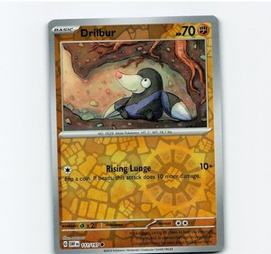 Drilbur 111/197 Reverse Holo Common Obsidian Flames Pokemon TCG