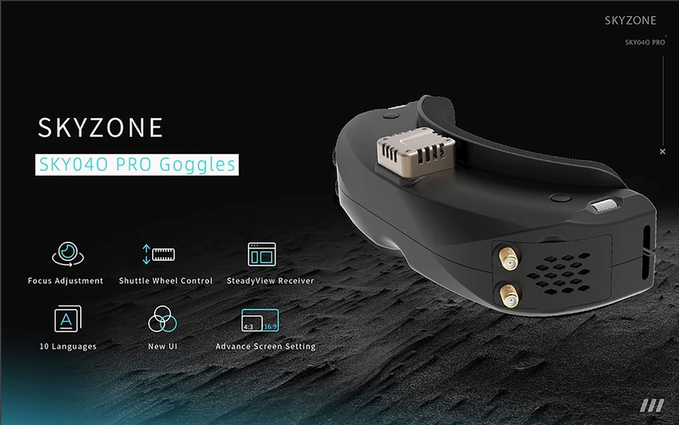 SKYZONE SKY04O Pro FPV Goggles 5.8G 48CH 1024x768 SteadyView Receiver FPV-Brille - Image 3 of 4