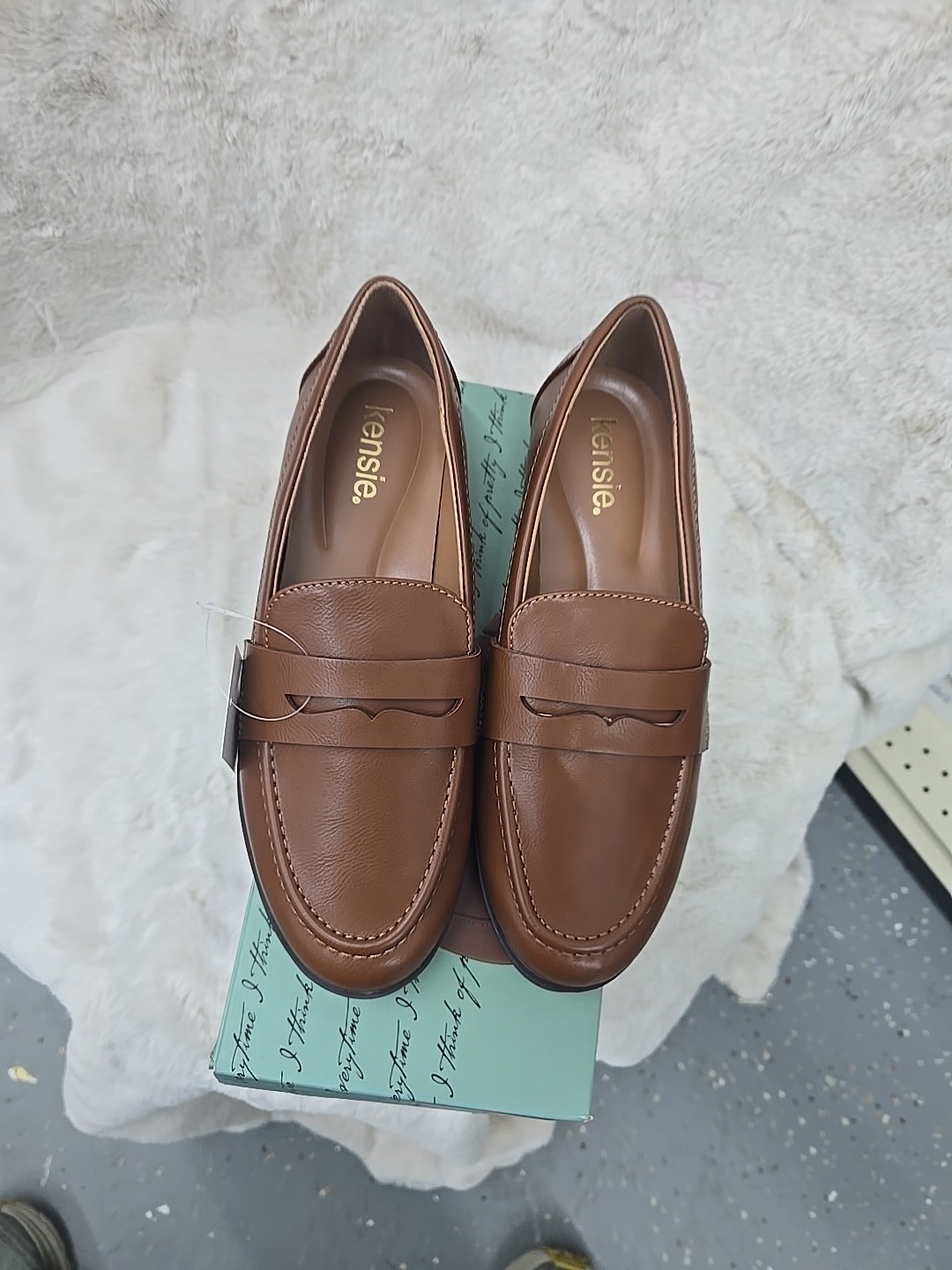 Kensie Women's Gitty Cognac (brown) Penny Loafers Dress Shoes Size 7