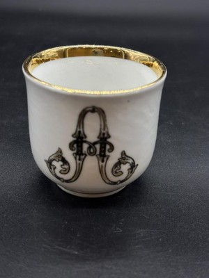 Porsgrunds Porzellanfabrik kleine Tasse mit Monogramm