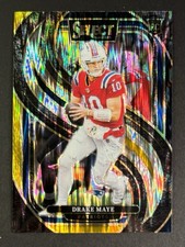 2024 Panini Select - Premier Level Drake Maye #113 Black & Gold Shock Prizm (RC)