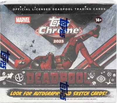 2025 Topps Chrome Marvel Deadpool Factory Sealed Hobby Box