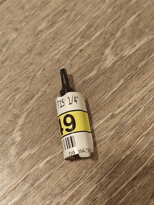 Sears Craftsman Tools USA 1/4 Drive Torx Driver T15 Socket NOS 42661 GK