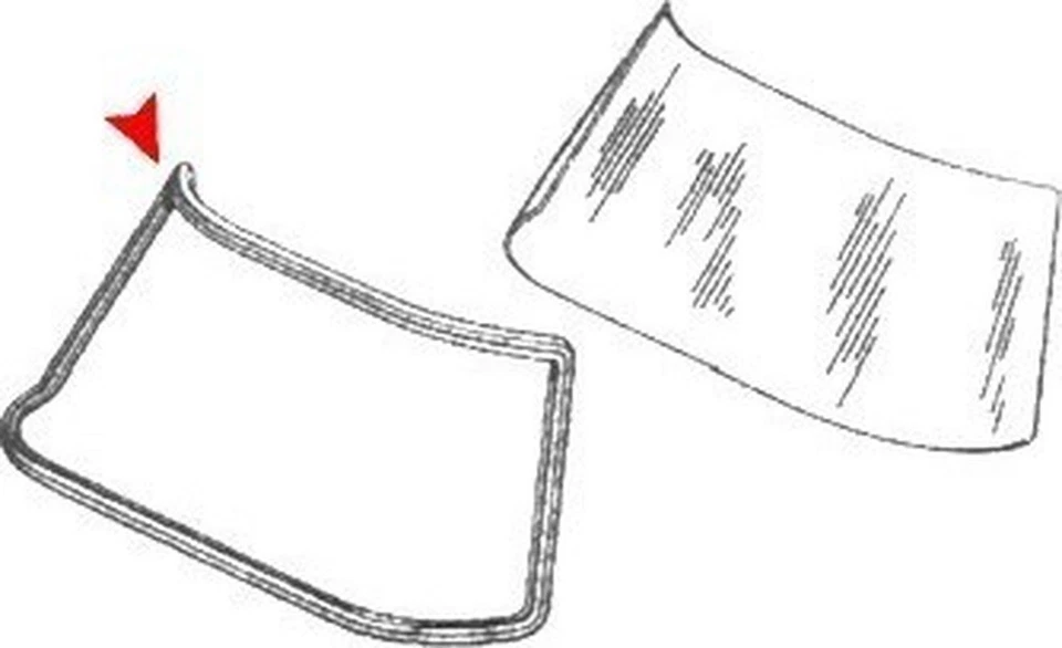 Sello de parabrisas URO Parts 1136710220 para 63-71 Mercedes-Benz 230SL 250SL 280SL Foto 2 de 4