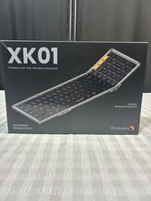 ProtoArc Foldable Full Size Bluetooth Keyboard XK01 Travel, Silver - Open Box