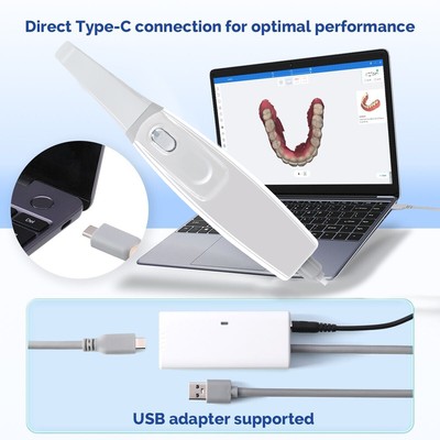 Dental USB Intraoral 3D Scanner & Software Real Color CAD CAM Chair Side System