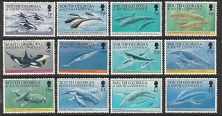 SOUTH GEORGIA 1994 WHALES FULL SET OF 12 TO £5 UNMOUNTED MINT SG231 242