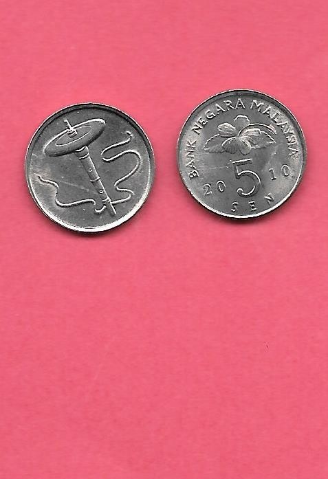 MALAYSIA KM50 2010 UNCIRCULATED-UNC MINT-BU 5 SEN EXCELLENT COIN