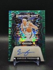 2024 Prizm Draft Picks Basketball #SD-FRE Green Pulsar Enrique Freeman Auto /25