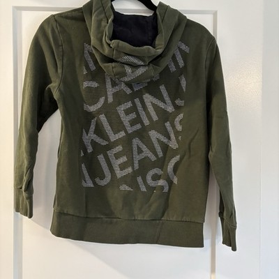 Calvin Klein Size Medium (10/12) Boys Green Hoodie
