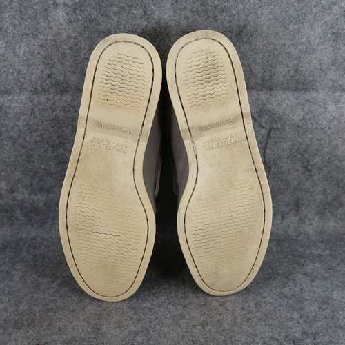 Sperry Herren 8 Top Sider Bootsschuhe Klassisch Leder Lifestyle Preppy 2 Augen Grau - Bild 10 von 14
