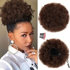 CECE Rosmile Purple Afro Puff Drawstring Ponytail Extension 80g Synthetic Bun