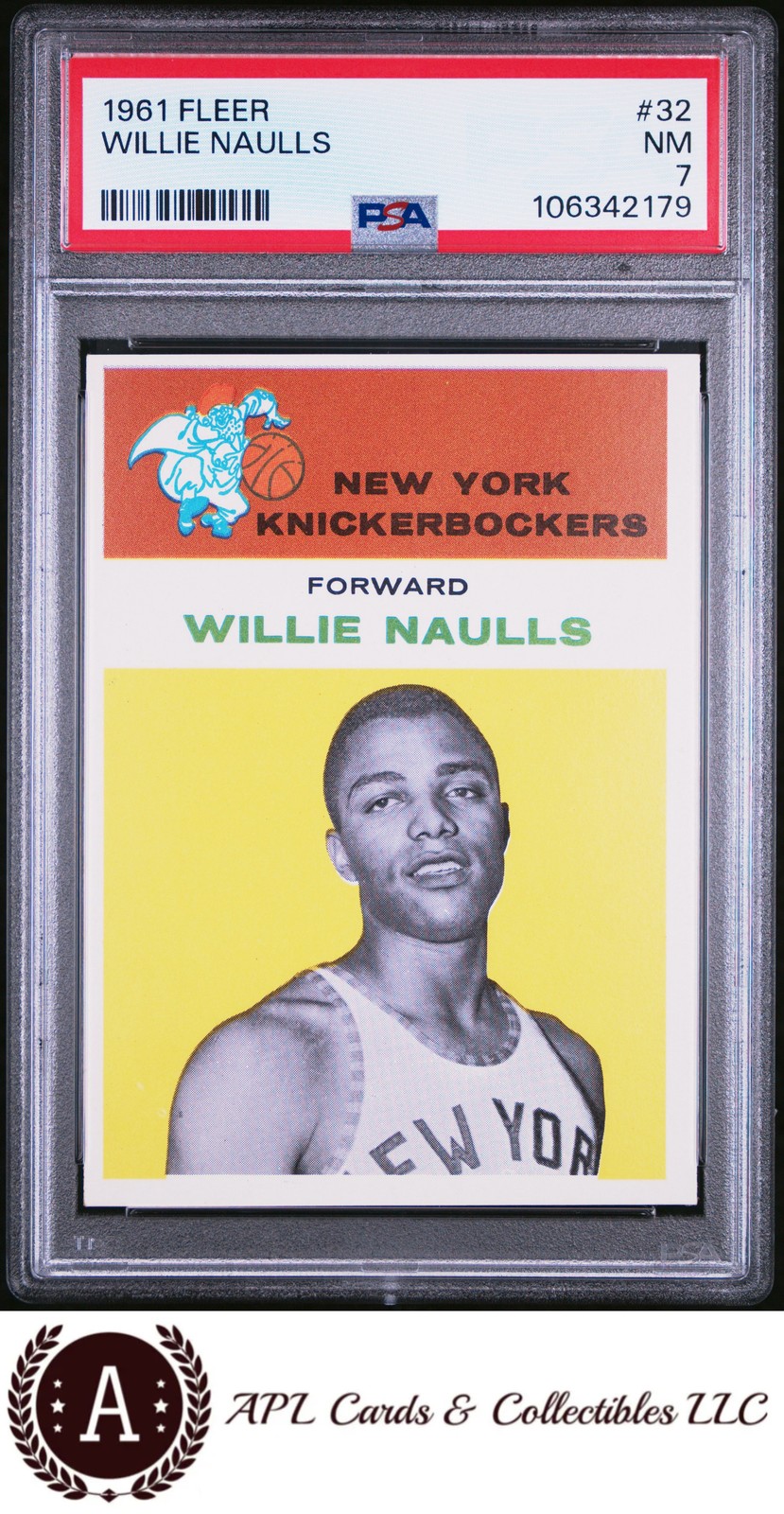 1961 Fleer #32 Willie Naulls PSA 7