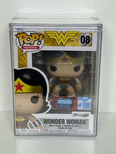 Funko Pop! Mystery DC Wonder Woman Metallic #08 LE 500 NYCC  2025 Shared Sticker