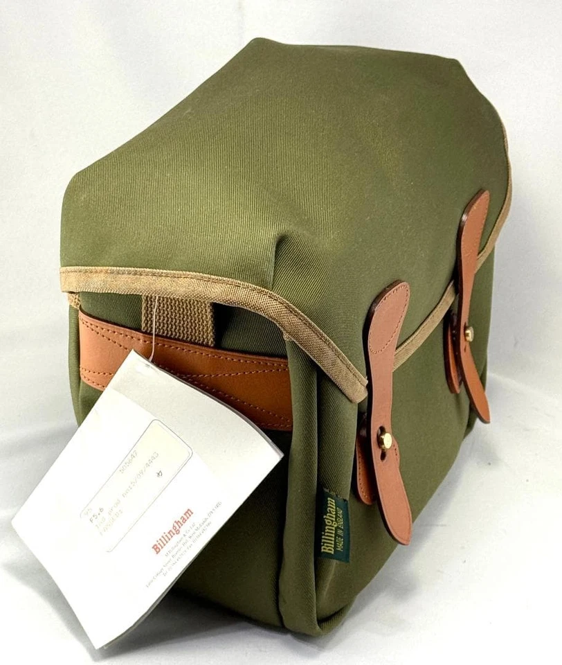 Bolsa para cámara Billingham F5.6 verde salvia sin usar con etiqueta bordes de nailon duraderos Foto 4 de 4