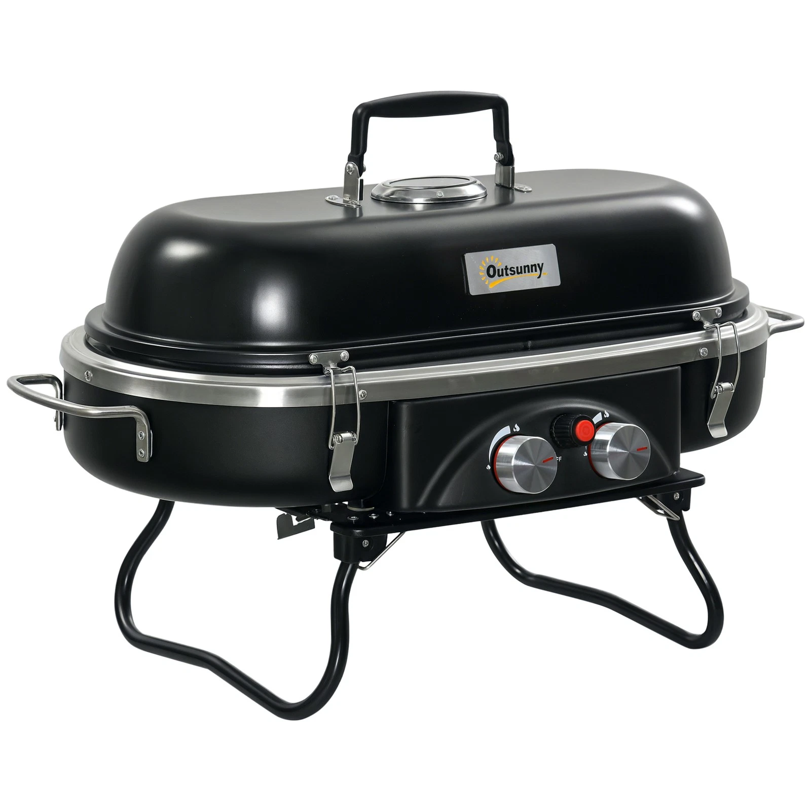Outsunny Foldable 2 Burner Gas BBQ Grill w/ 2 Burners for Camping Picnic Cooking
Opens in a new wind