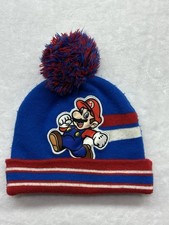 Super Mario Bros Kids Knit Beanie Hat Lot of 2