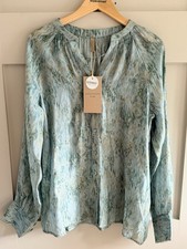 SoyaConcept Oswin 1 Ladies Blouse XS Sage Green Print BNWT EcoVero