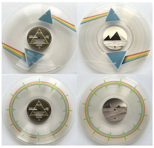 Pink Floyd Dark Side Of The Moon 50th Anniversary UV Printed Art Clear Vinyl 2LP - Picture 2 of 8