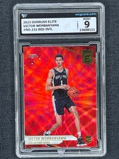 2023-24 Panini Donruss Elite Red International Victor Wembanyama RC Rookie WCG 9
