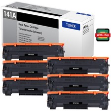 6 Pack W1410A 141A Toner WITH CHIP Fits for HP LaserJet MFP M140w M139w M110w AA